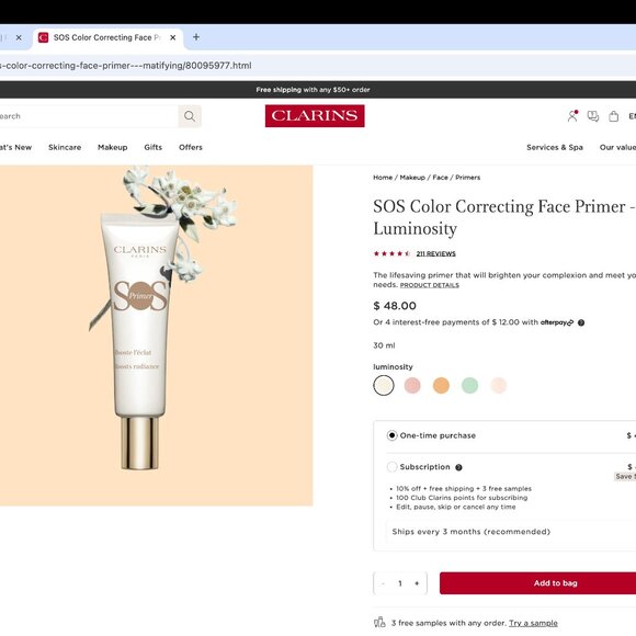Clarins SOS Color Correcting Face Primer - Luminosity - Picture 4 of 4